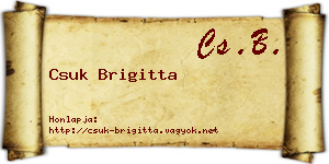 Csuk Brigitta névjegykártya